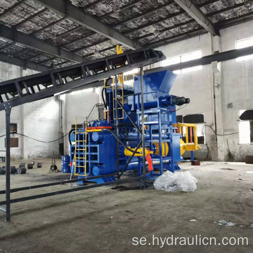 1250ton horisontella stålgranuler Chips Briquette Press